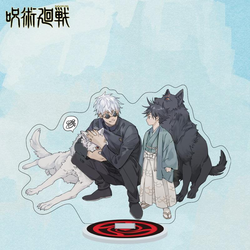 Cartoon Anime Jujutsu Kaisen Figures Acrylic Stand Manga Gojo Satoru Figurines Garage Kits GK Ornaments Decoration Plaything