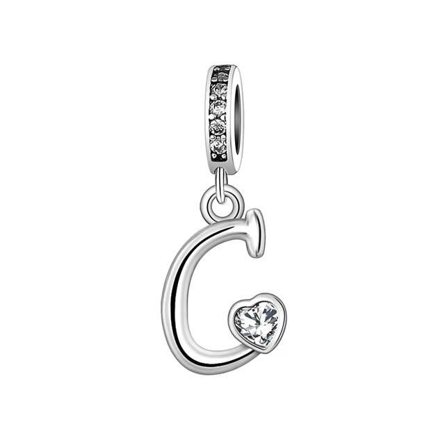 High Quality Copper Twenty-Six Letters Diy Bead Pendant Fit Original Bracelet Charm Jewelry Gift