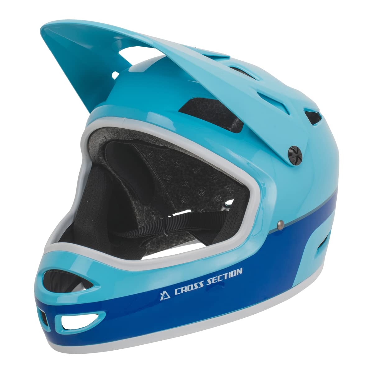 

Dirtfreak CROSS SECTION Kiddie Full Face Helmet, Blue (48-58cm), European Safety Standards (CE/EN1078 Compliant), Lightweight Design, XS16-5020