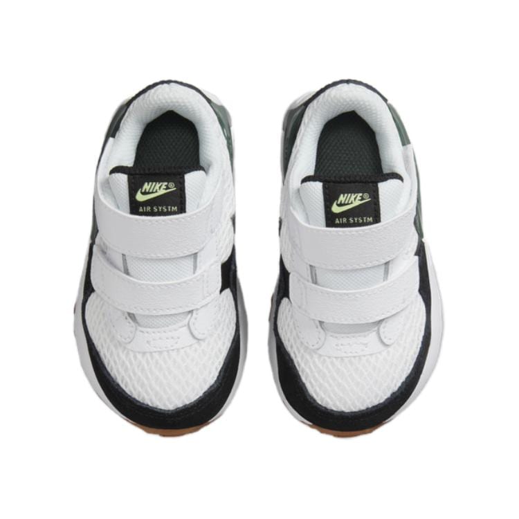 Nike Air Max SYSTM Comfortable Low top Toddler Shoes Green Black White Infant And Toddler DQ0286-115