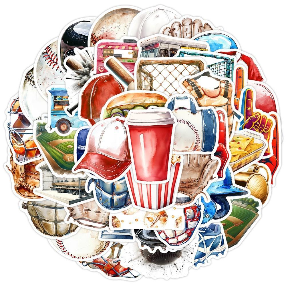50 Football Graffiti Stickers: Creative Waterproof Sports Ball Decals for Water Bottles, Luggage, and Phones