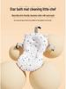 Temperature-Sensitive Folding Baby Bath Tub with Mat, PP + TPE Materials