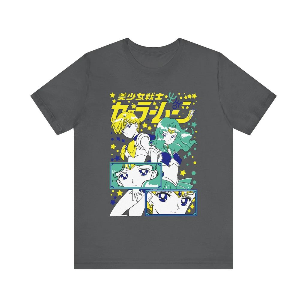 90s Anime Sailor Moon Retro Graphic T Shirt Summer Cotton Unisex Women Tee Streetwear Casual Trend Short Sleeve Couple Hip Hop Top