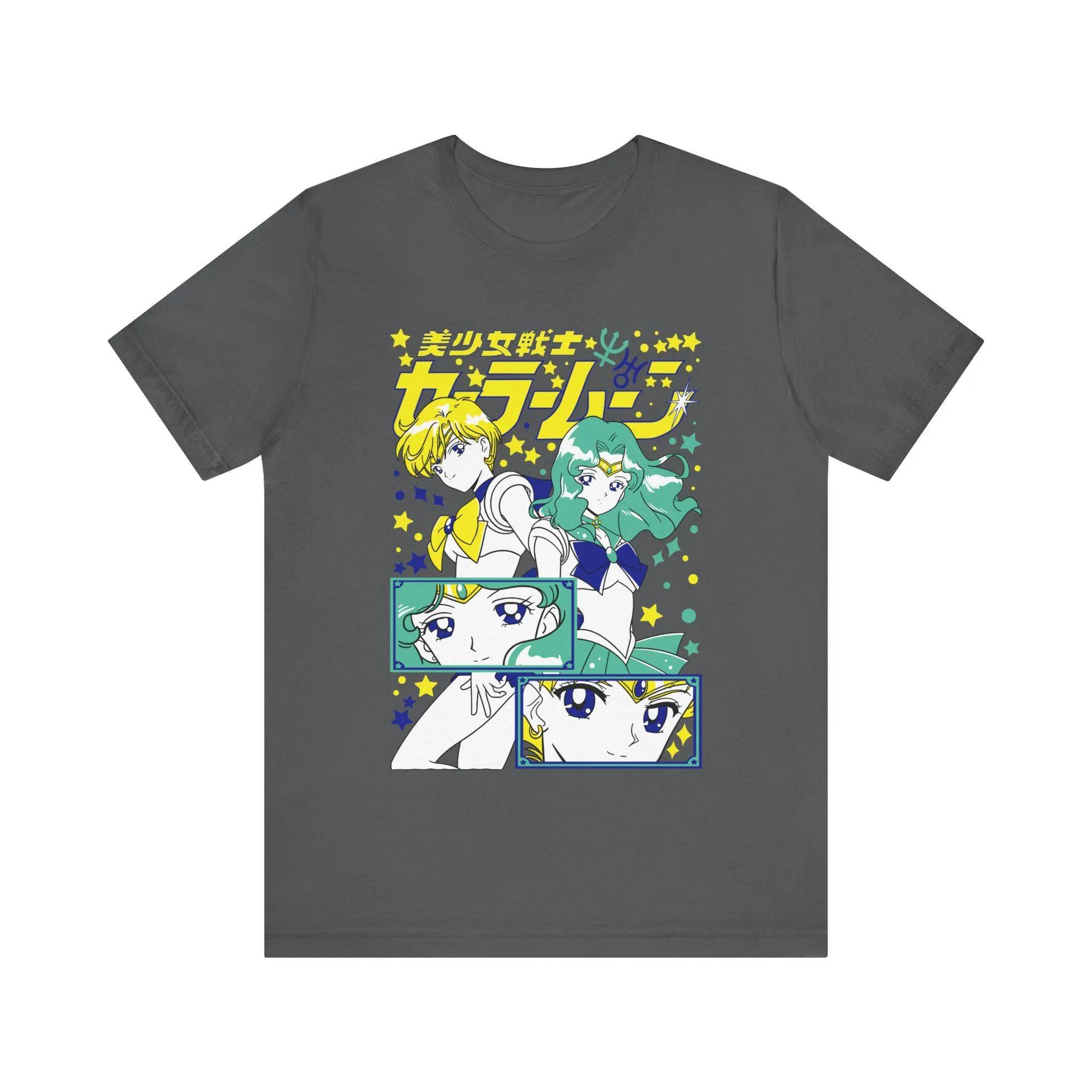 

90s Anime Sailor Moon Retro Graphic T Shirt Summer Cotton Unisex Women Tee Streetwear Casual Trend Short Sleeve Couple Hip Hop Top 4XL