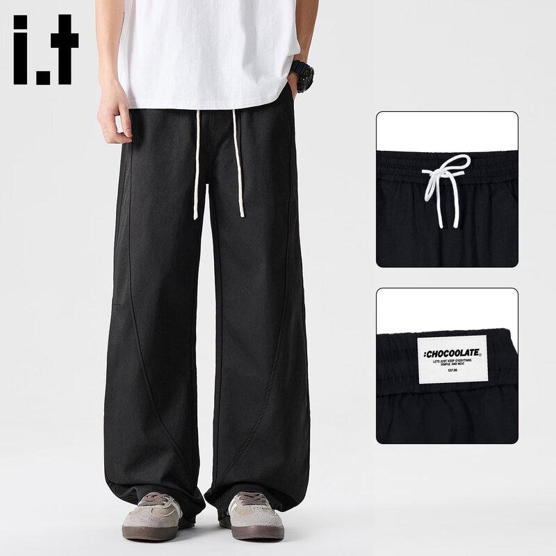 CHOCOOLATE Men s Loose Wide-Leg Cargo Pants 4XL