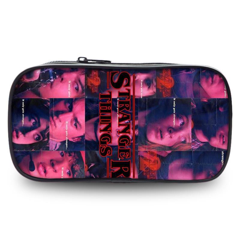 Stranger Things Kids Pencil Bag With Durable Nylon For School And Travel Use