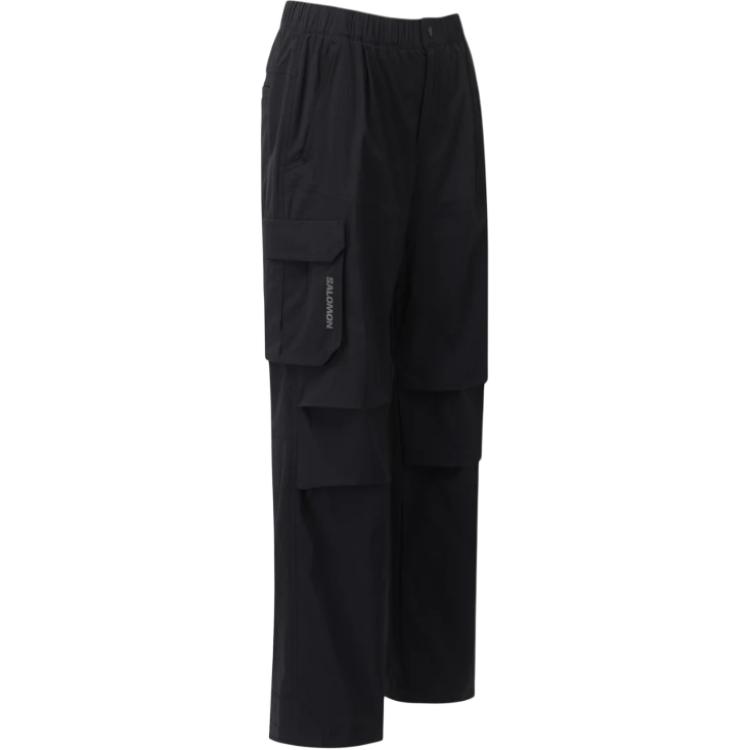 SALOMON Solid Color Multi-Pocket Straight Leg Work Pants Women Pants LC3009500