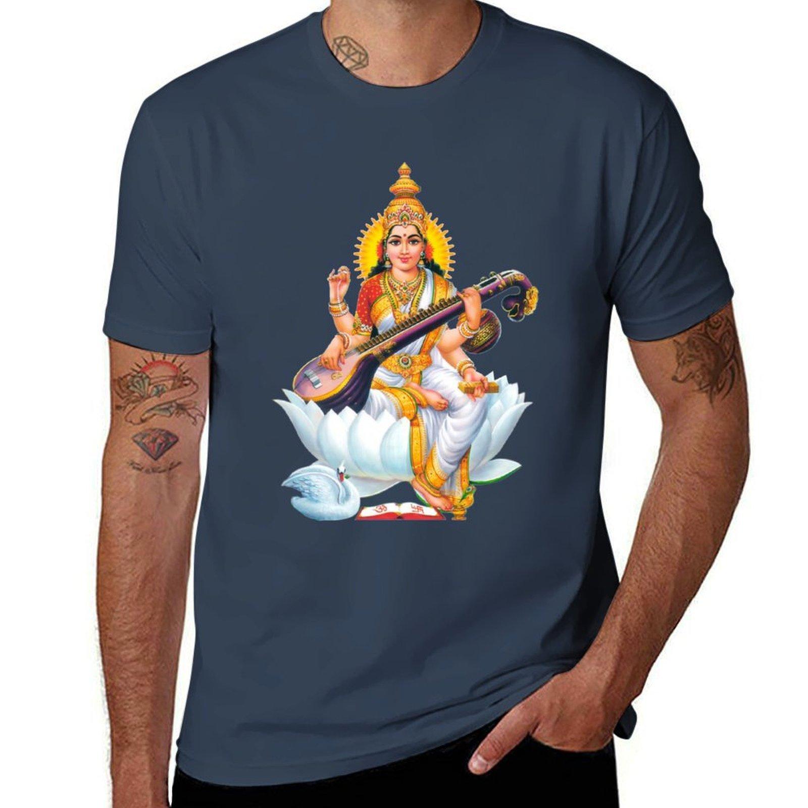 SARASWATI DEVI TShirt Plus Size Summer Short Sleeve TShirt S