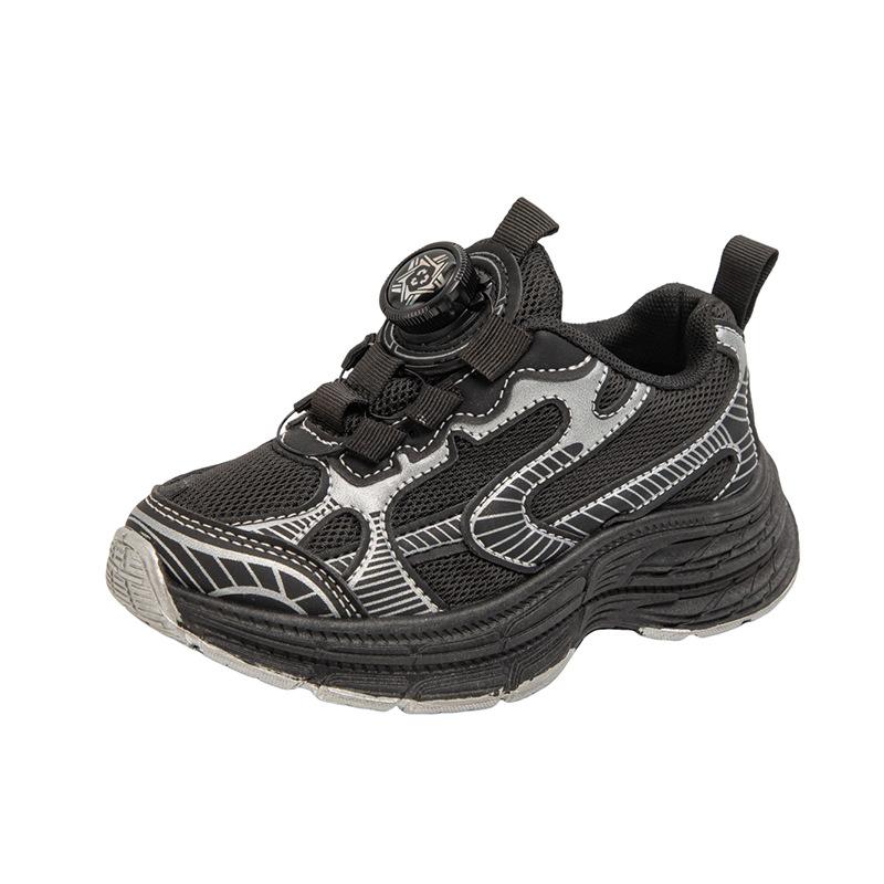 

Boys sneakers 2025 spring and autumn new rotating button girls running shoes children s mesh breathable dad shoes tide 32-37 yards, 6 pairs in one hand чёрный