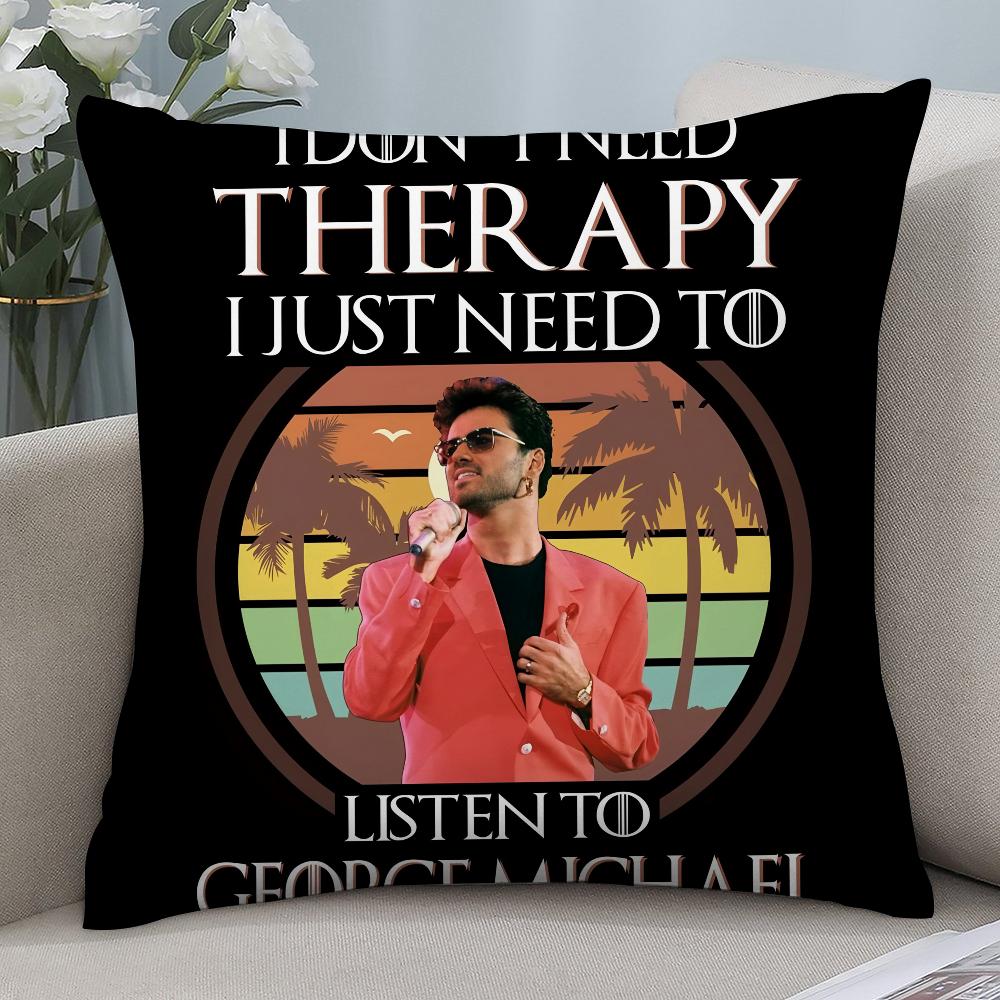 G-George Michael Singer Pillow Case Short Plush Pillow Covers Sofa Decorative Gift Home Double-sided Printing Cushion Cover