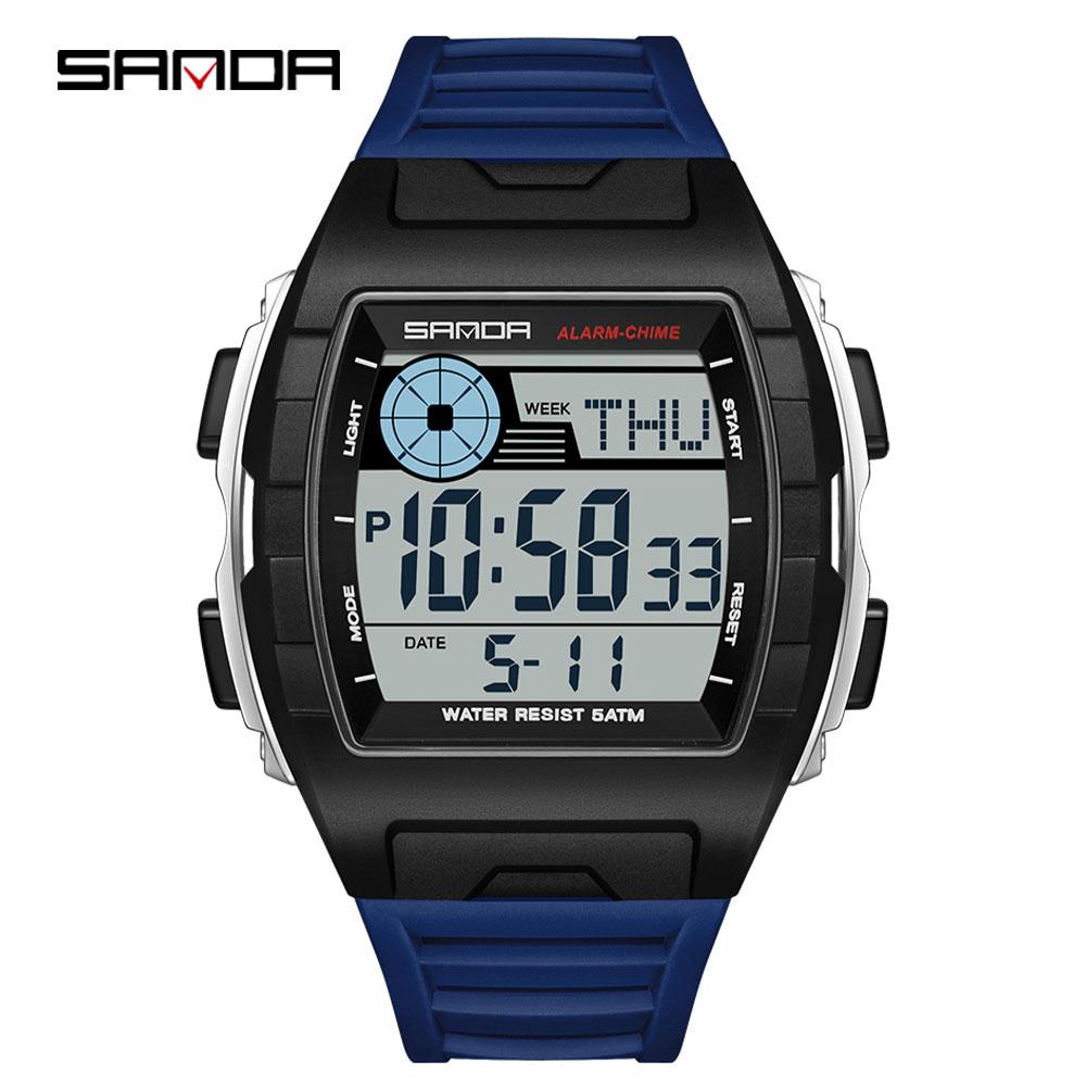 Sanda 2225 Luxury Men's Digital Watch Multi Functional Night Light Calendar Stopwatch Fashion Men's Sports Watch Reloj Hombre