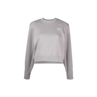 X Stella McCartney Logo Print Crew Neck Sweatshirt Women Tops Grey HR2528