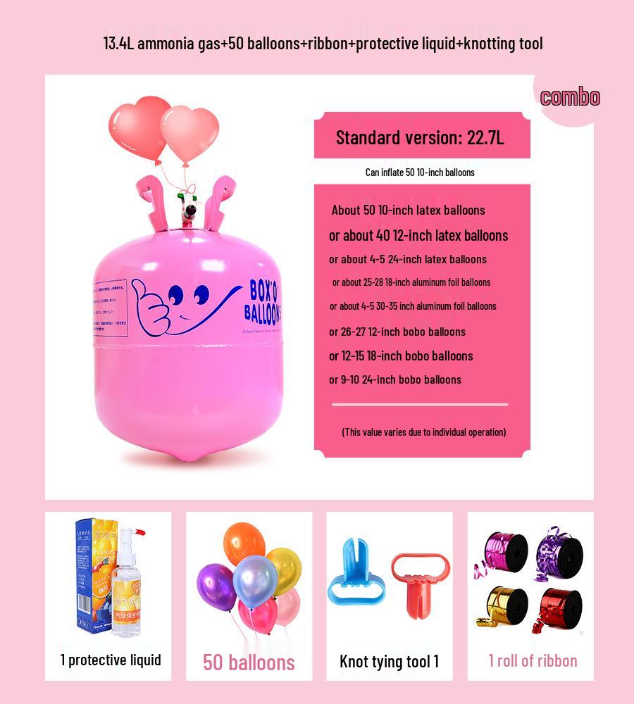 Helium & Nitrogen Tanks with Air Pump for Balloons - Small & Large Sizes for Party Decorations