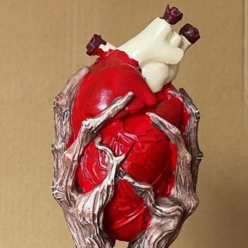 Resin Heart Accessories Art Miniature Aesthetic Luxury Sculptures Creative Modern Figurines Nordic Valentines Day Gift Ornaments Home Decorations
