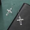 Cazador Christian Jesus Cross Dangle Earring for Women Stainless Steel Jewelry Drop Earrings Mother Day Mother Gift