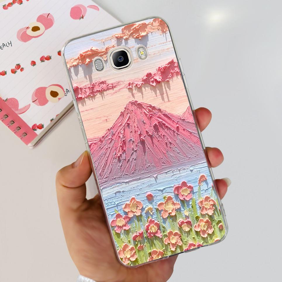 For Funda Samsung Galaxy J5 2016 Phone Case Cute Cat Dinosaur Soft Silicone Cases For Samsung J5 2016 J510 Back Cover Bumper