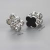 New Four-leaf Clover Earrings Exquisite Zircon Earrings Reversible Earrings Stylish and Elegant Women's Earrings