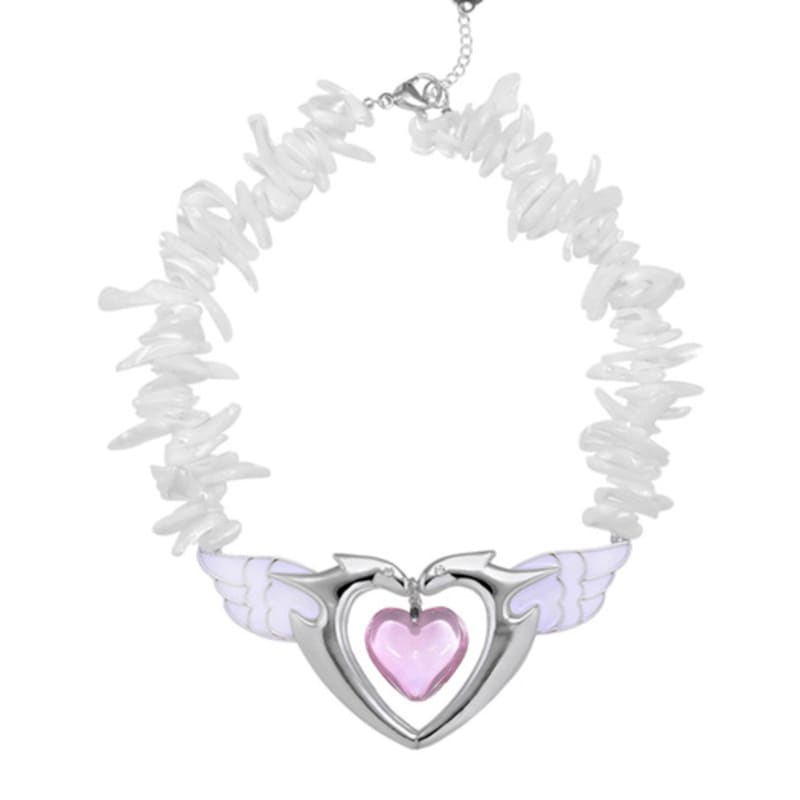 

HURJABOYACC Dragon heart pearl necklace blue