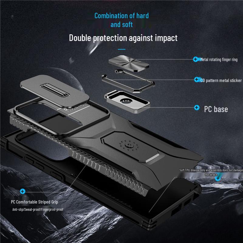 Samsung S26 Ultra Magnetic Car Window Phone Case with Push-out Bracket