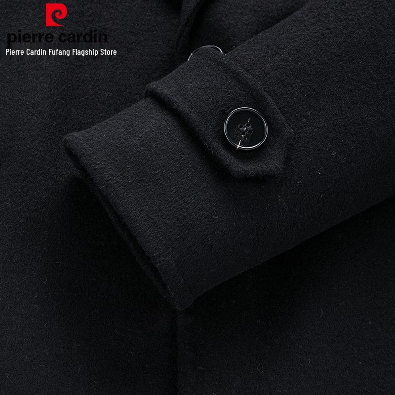 Pierre Cardin Men's Detachable Goose Down Wool Coat