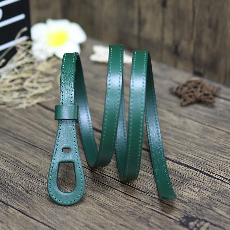 Cintura estiva da donna con nodo - Accessorio in vera pelle per stringere la vita, per abiti, gonne e maglioni
