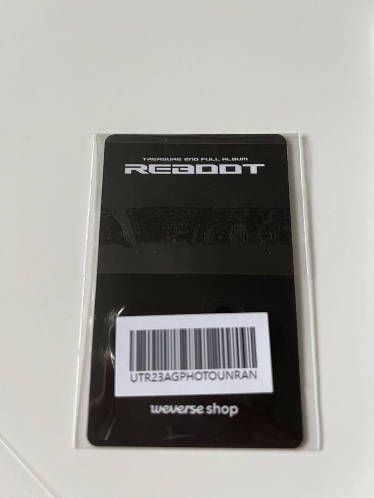 [USED] TREASURE REBOOT Weverse Applicant Bonus Trading Card Jungwoo