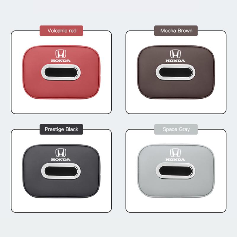 Car Tissue Box Quality Leather Auto Paper Towel Storage Bag For Honda Civic Fit Jazz Accord Pilot CRV Odyssey Passport City HRV