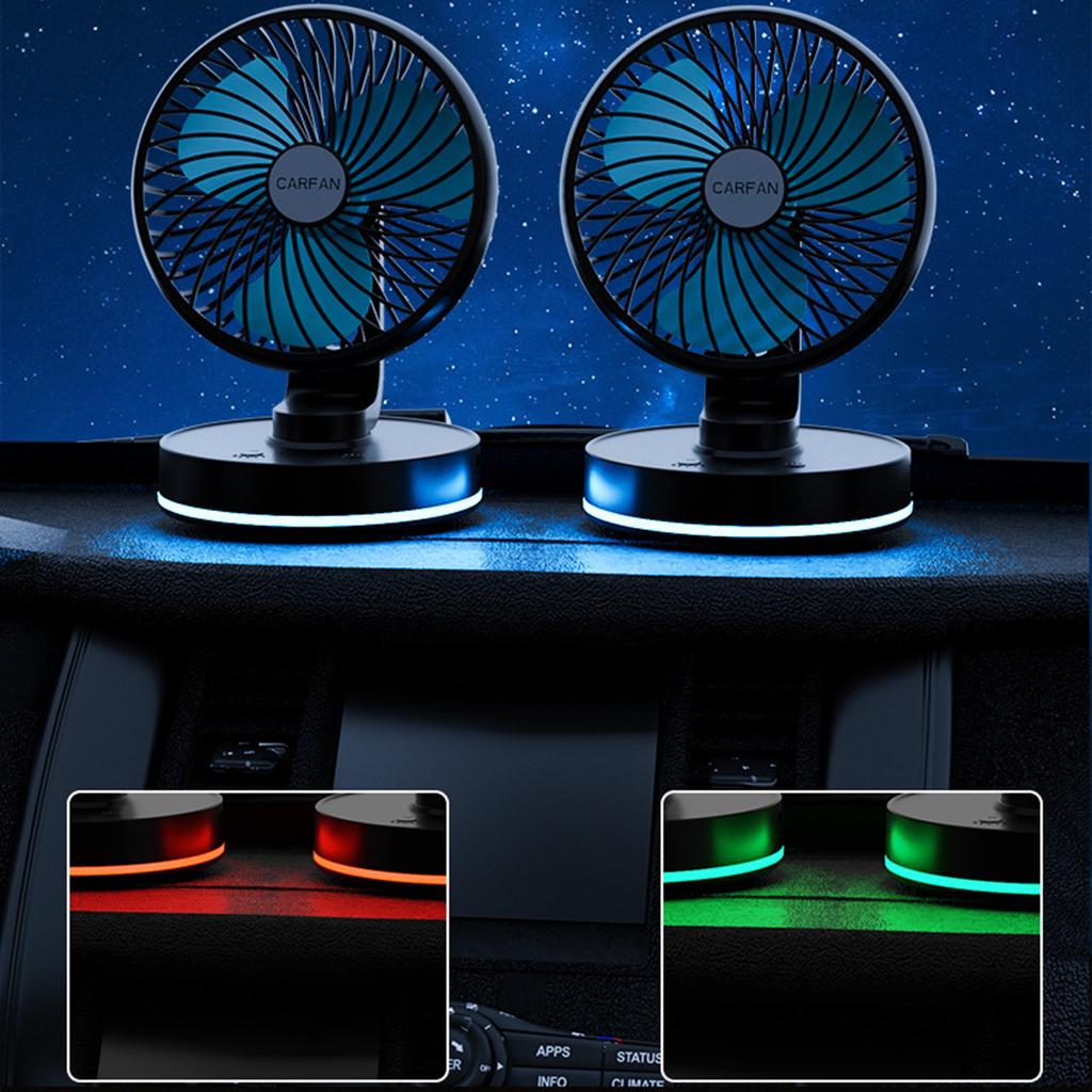 Electric Fan USB/Cigarette Lighter Plug Cooling Fan Foldable Air Circulator Fan for Car SUV Home 4 Gear Car Fan