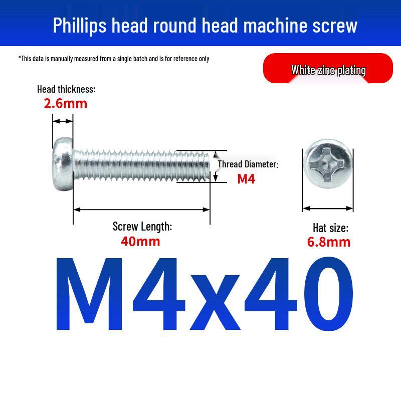 GB823 Phillips Round Head Machine Screw for Switch Socket Panel Junction Box