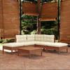 Day and Night - Day and Night Garden Furniture 6 Pieces and Cushions Honey Brown Pine Wood