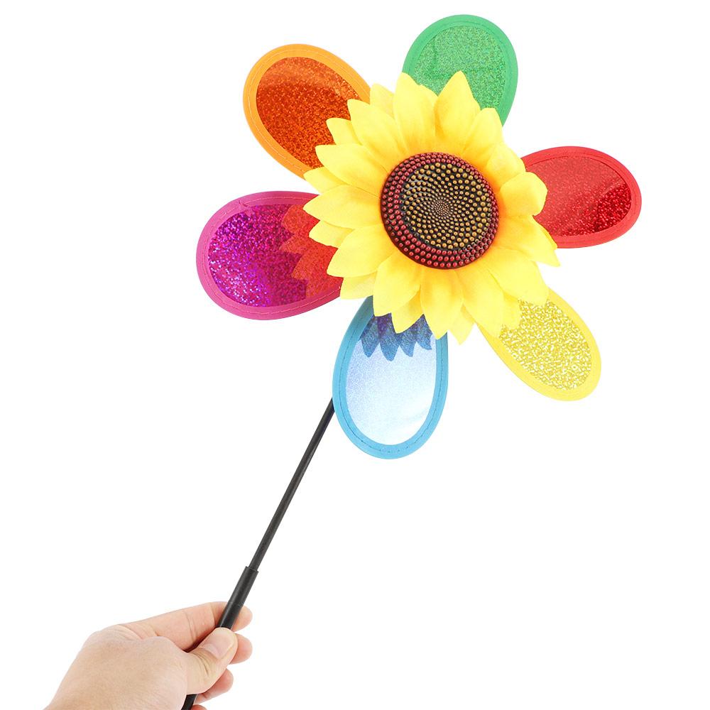 

Funny Gift Home For Child Outdoor Activities Kids Toy Wind Spinner Sunflower Windmill Garden Decor