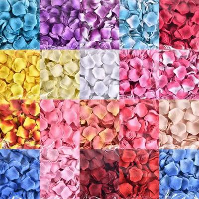100/500/1000pcs Artificial Rose Petals Romantic Artificial Flower Silk Petals Valentine Day Wedding Flower Petal Decoration