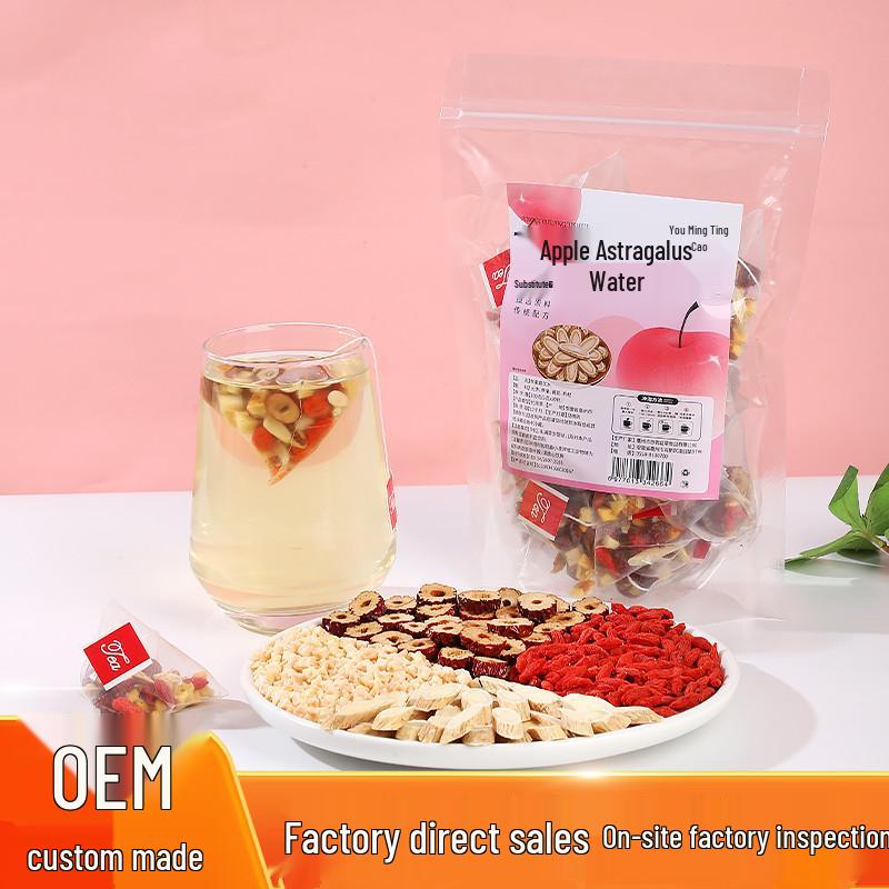 Red Radiance Tea: Apple Astragalus, Goji Berry, Red Date Vitality Blend for Beauty & Health Standard Size