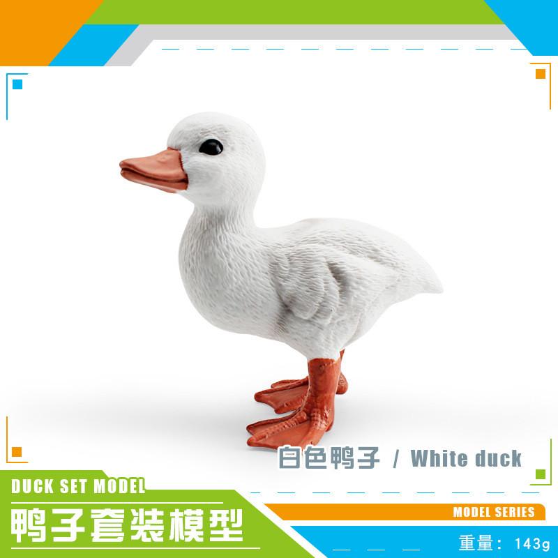 Beautifully Crafted White And Yellow Plastic Duck Figurines For Nursery And Playroom Decor White Duck