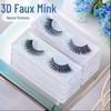 3D Faux Mink Fur False Eyelashes - Single Pair Packaging