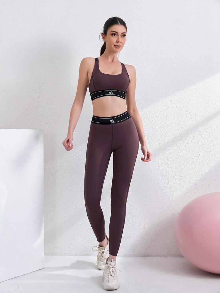Women's Yoga Sportswear Set: Racerback Tank Top & Butt-Lifting Pants
