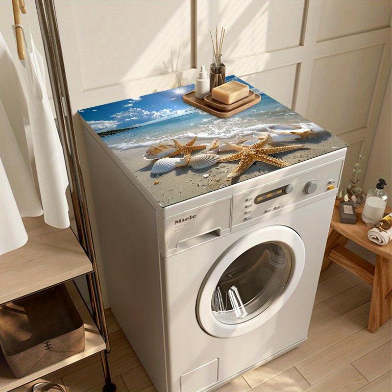 1Pcs Rubber Drying Mat With beautiful beach Print For Coffee Shop Restaurant Kitchen Carpet Tableware Durable Diatom Mud Table Mat Pet Mat Coffeeware
