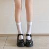 Abbinati a Scarpe Piccole in Pelle Mary Jane, Calze a Compressione per Polpacci Jk, Calze da Donna Sottili in Velluto a Mezza Gamba