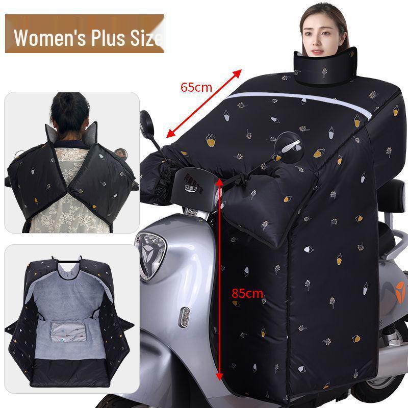 Extra großer, fleecegefütterter, winddichter und wasserdichter Winterschutz für Dreirad/Motorrad