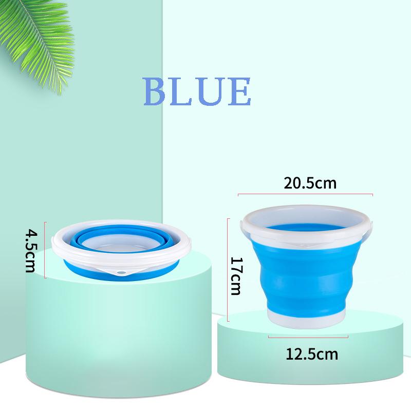 3L Collapsible Bucket Portable Folding Water Bucket Car Washing Fishing Bucket Household Plastic Travel Outdoor Camping Bucket A