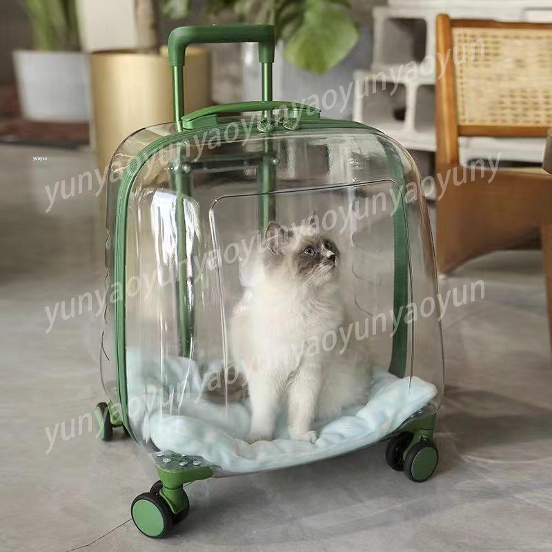Transparent Space Capsule Pet Outing Bag - Portable Cat and Dog Backpack, Large-capacity Travel Pet Suitcase