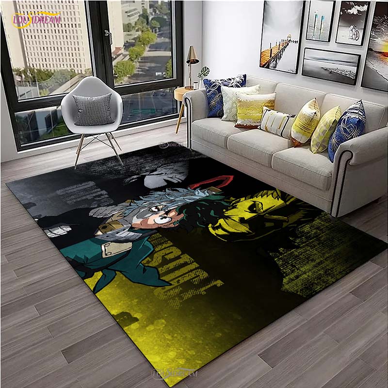 Cartoon Anime Carpet for Living Room Bedroom Rug My Hero Kitchen Kids Door Unslip Floor Mats Birthday gift photography props Rug