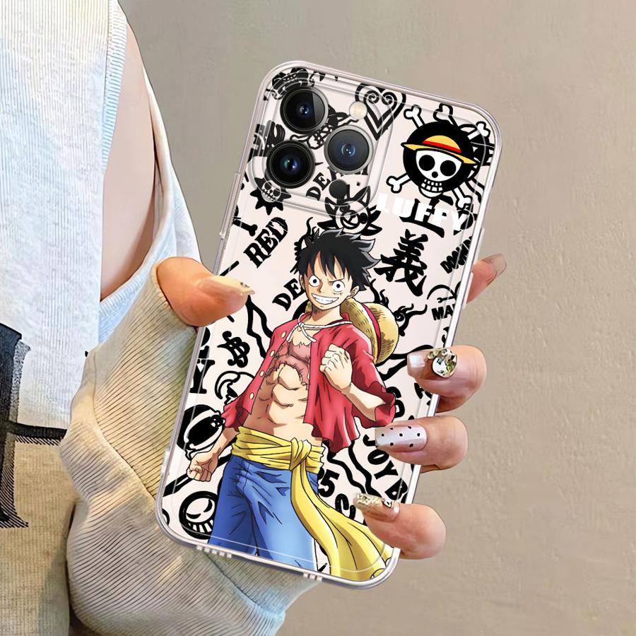 Case for iPhone 17 Pro Max 12 Mini 11 XR 13 Pro Air 7 8 XS Max 14 Plus 16 15 Soft Phone Cover O-One P-Piece Cool Luffy