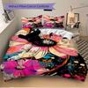 3Pcs Floral Print Printed Bedding Set, Breathable And Soft, Machine Washable, Christmas Gift, Suitable for Bedroom Decoration, 15185