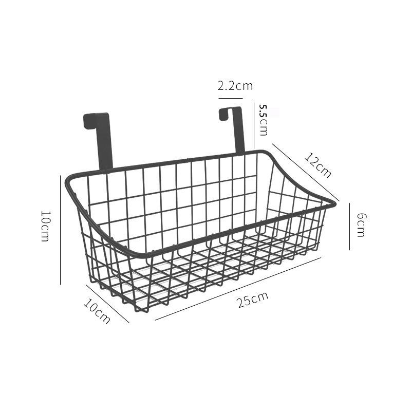 

Mumusuki Настенная корзина для хранения в деревенском стиле, подвесная стойка-органайзер из кованого железа, большой вместимости, многофункциональная для кухни, ванной комнаты