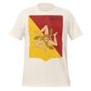 Retro Sizilien T-Shirt Herren Kinder Damen - Vintage Italien Flagge und Wappen