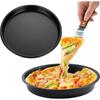 2-piece Non-stick Pizza Pan Set, Baking Tray Pizza Baking Pan, Carbon Steel Pizza Baking Pan Round Baking Sheet, Suitable for Oven, Dishwasher Safe