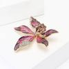 Atmospheric Alloy Enamel Iris Brooch Fashion Temperament Women'S Suit Coat Corsage Jewelry Pin