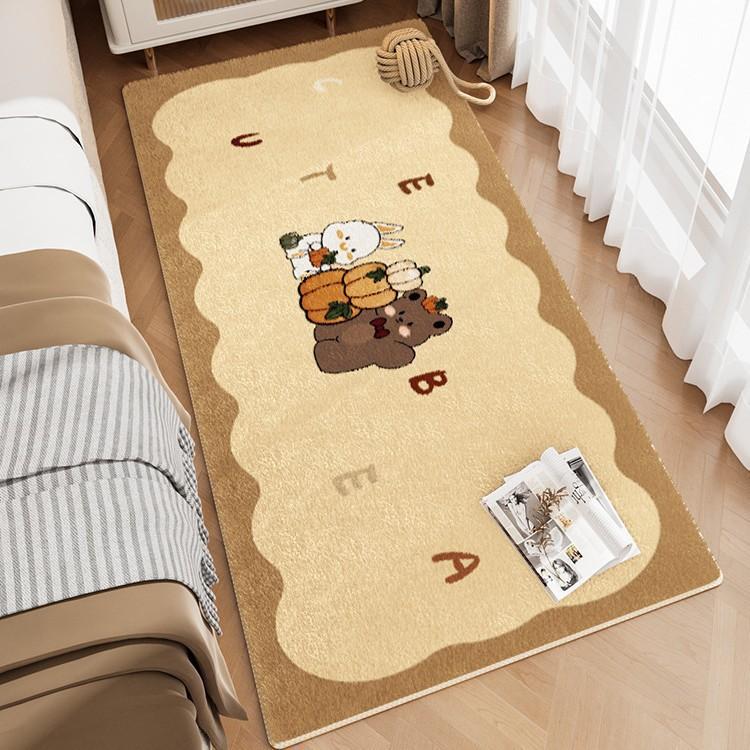 Bedside Carpet, Bedroom Girls' Bedside Carpet Room Insulation Dirt Resistant Bay Window Mat