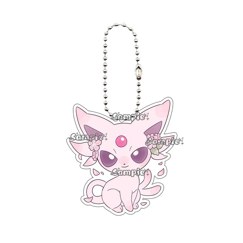 Anime Cartoon Umbreon Eevee Espeon Acrylic Keychain Key Chain Ring Backpack Charm Accessories Homemade Pendant Gift for Friends